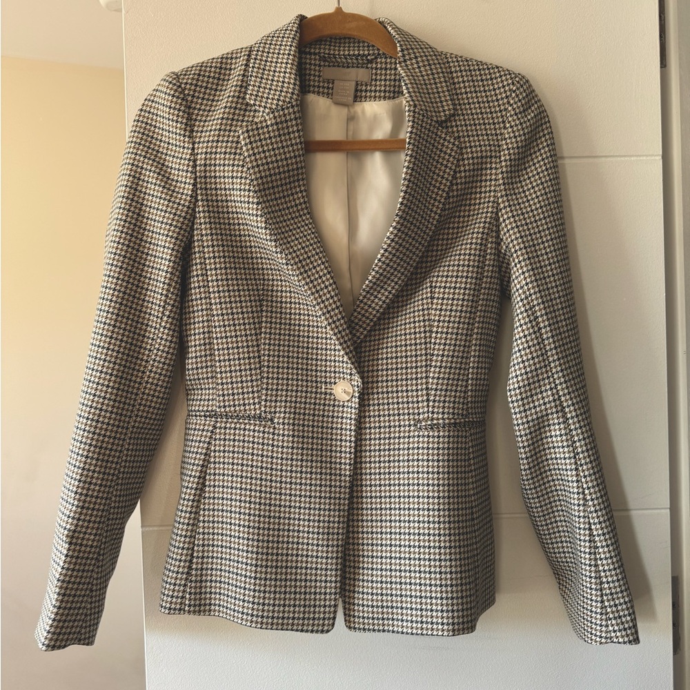 Houndstooth patterned H&M Blazer XXS